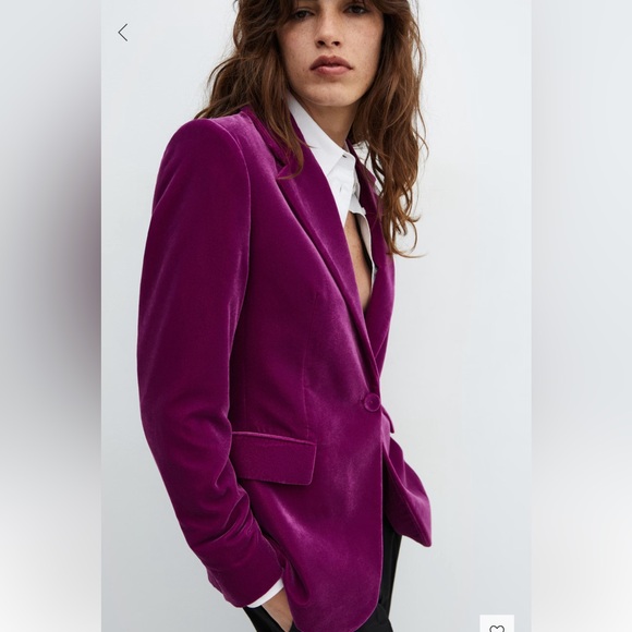 Mango Rich Purple Women's Blazer - Picture 5 of 9